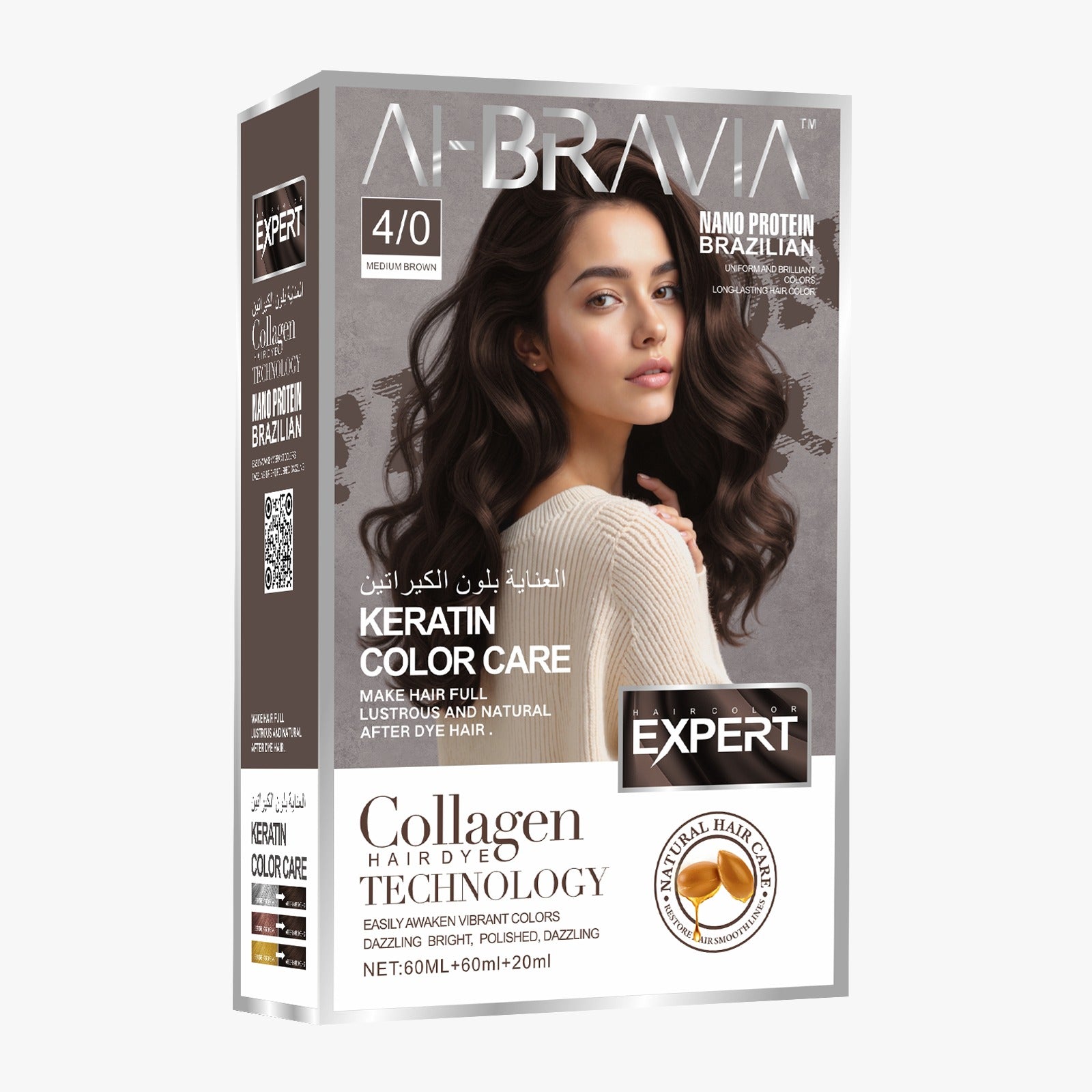 AI-BRAVIA Medium Brown Hair Color | Permanent Hair Dye | Long-Lasting
